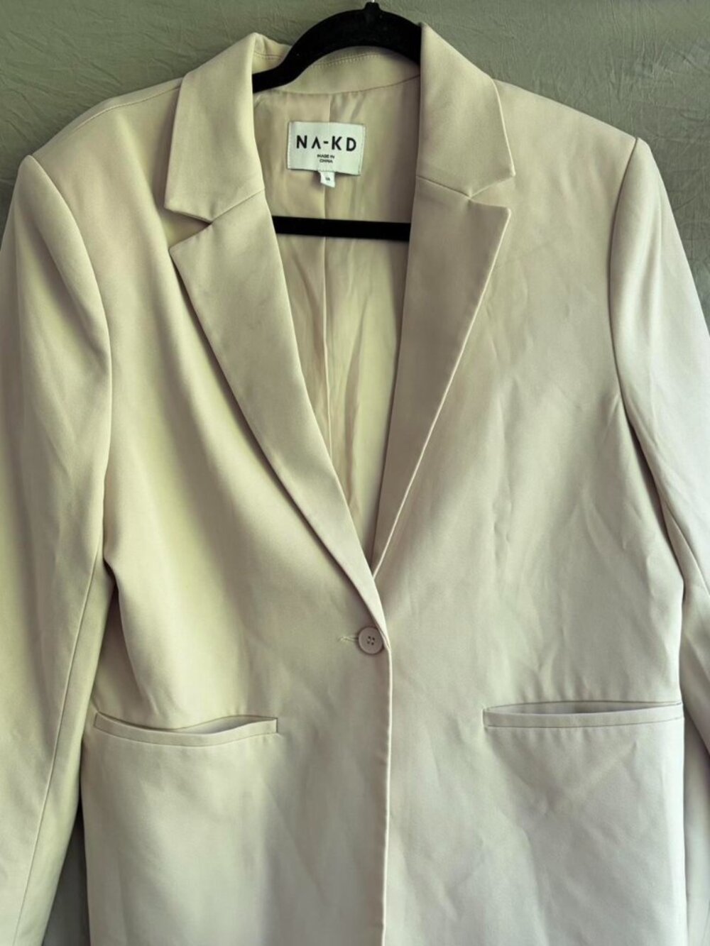 Oversized fitted Cream blazer